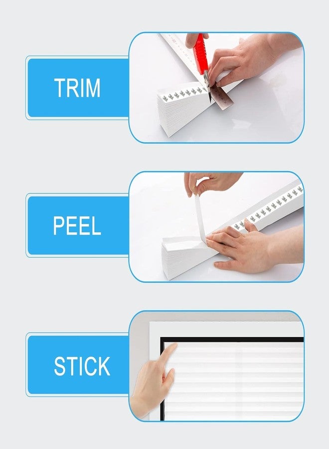 MYshade 6 Pack Temporary Light Filtering Paper Shades for Windows,Paper Pleated Blinds with Adhesive,No Tools No Drilling Free Cut Size Temporary Room Darkening Shades(White, 36" W x 72" H) - Image 4